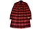 Canuti Luxury Wool Plaid Top Coat 3/4 Length CLOW-518 Pierce Red/Black