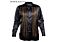 Prestige Original Men's Greek Embroidered Satin Long Sleeve Shirt PR-499 Black Gold