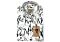  Cigar Couture Men's Ribbon Print Long Sleeve Sport Shirt M-1422 White