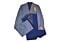 Steve Harvey Reserve Blue Plaid Modern Fit Vested Suit 125106SHS