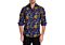 BC Collection Men's Baroque Print Long Sleeve Sport Shirt 212324 Navy