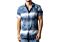 Foreversobe Men's Palm Tree Print Short Sleeve Sport Shirt 252007 Navy