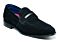 Stacy Adams Burke 25676  Moc Toe Saddle Slip-On Men's Dress Shoe  Black Suede