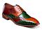 Stacy Adams Tristano 25694 Modified Bike Toe Oxford Men's Dress Shoe  Green Multi
