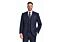 Michael Adam Navy Plaid Modern Fit Vested Suit 3502 Paris