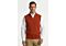 F/X Fusion Men's 1/4 Zip Mock Neck Sweater Vest 9080 Burnt Orange