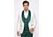 Mazari Men's White/Green Slim Fit Tuxedo Suit w/ Matching Bow Tie Met 9648