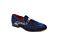 After Midnight Quilted Plain Toe Slip-On Smoking Shoe 7045 Navy/Gold