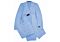 Bellucci Trends Light Blue Ultra Slim Fit Vested Fashion Suit Valentino B164