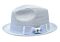 Bently Hats Al Aldo Natural Braid Fedora  Black/White