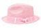 Bently Hats Al Aldo Natural Braid Fedora  Pink/White