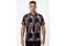 Bagazio Men's Urban Abstract Print Short Sleeve Sport Shirt BM2305 Blue/Black Multi