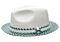 Bruno Capelo Hats AN Antonio Natural Braid Fedora White/Emerald