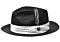 Bruno Capelo Hats JU Julian Natural Braid Fedora Black/White