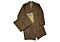 Canuti Brown/Green Plaid Modern Fit Scoop Vested Suit C-463 Leo