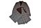 Canuti Grey/Brown Plaid Modern Fit Vested Suit C-425 Armani