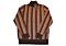 Cigar Couture Men's Striped Jacquard Turtle Neck Sweater T-343 Coffee
