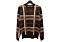 Cigar Couture Signature Men's Plaid Crew Neck Sweater CR-556 Coffee