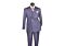 Vinci Executive Dusty Purple Sharkskin Double Breasted Suit DRK-5