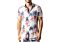 Foreversobe Men's Flamingo Print Short Sleeve Sport Shirt 252001 White