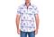 Foreversobe Men's Tropical Print Short Sleeve Sport Shirt 212069 Blue