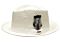 Bruno Capelo Hats GA Geneva Natural Straw Fedora White
