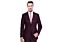 Giorgio Fiorelli Burgundy Solid Modern Fit Suit G47815-12