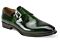 Giovanni Jeffery Medallion Toe Monk Strap Men's Dress Shoe  Green
