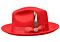 Bently Hats GU Guiliano Austalian Wool Fedora Red