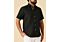Inserch Men's Linen Short Sleeve Shirt SS717 Black