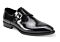 Giovanni Jeffery Medallion Toe Monk Strap Men's Dress Shoe  Black