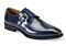 Giovanni Jeffery Medallion Toe Monk Strap Men's Dress Shoe  Blue