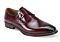 Giovanni Jeffery Medallion Toe Monk Strap Men's Dress Shoe  Burgundy