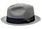 Bruno Capelo Hats LA Laguna Beach Natural Mixed Braid Fedora Black/Silver