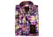 Cigar Couture Signature Men's Plaid Paisley Print Long Sleeve Sport Shirt M-1607 Magenta