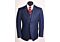 Vitali Petrol Blue Windowpane Vested Modern Fit Suit M1340 