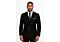 Mantoni Black Solid Modern Fit Wool Double Breasted Suit M40901-1 DB