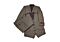 Mazari Silver Grey Plaid Modern Fit Vested Suit 2222 Paris