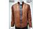 Missani Le Collezioni Men's Cognac Lambskin Leather Quilted Jacket 3937-34 Cognac