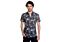 Mizumi Couture Men's Modern Fit Palm Tree Print Short Sleeve Sport Shirt M1207S Black