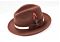 Montique Hats H-100 Pinch Front Wool Felt Fedora Brown