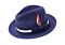 Montique Hats H-100 Pinch Front Wool Felt Fedora Navy