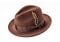 Montique Hats H-60 Pinch Front Wool Felt Fedora Brown