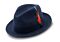 Montique Hats H-62 Pinch Front Wool Felt Fedora Navy