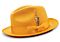 Montique Hats H-75 Pinch Front Two Tone Wool Felt Fedora Gold/Red
