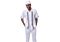 Montique Men's Walking Leisure Suit 2 Piece Set 2604 White