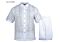 Prestige Original Men's Linen Walking Suit 2 Piece Shirt & Pants Set LUX-515 White