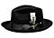 Bruno Capelo Hats RA Rabbit Australian Wool Fedora Black