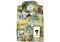  Cigar Couture Men's Abstract Print Long Sleeve Sport Shirt S-4319 Gold