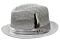 Bruno Capelo Hats SC Santa Cruz Natural Braid Fedora Silver